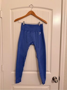 Gymshark XS Blue High-Waist Seamless Leggings